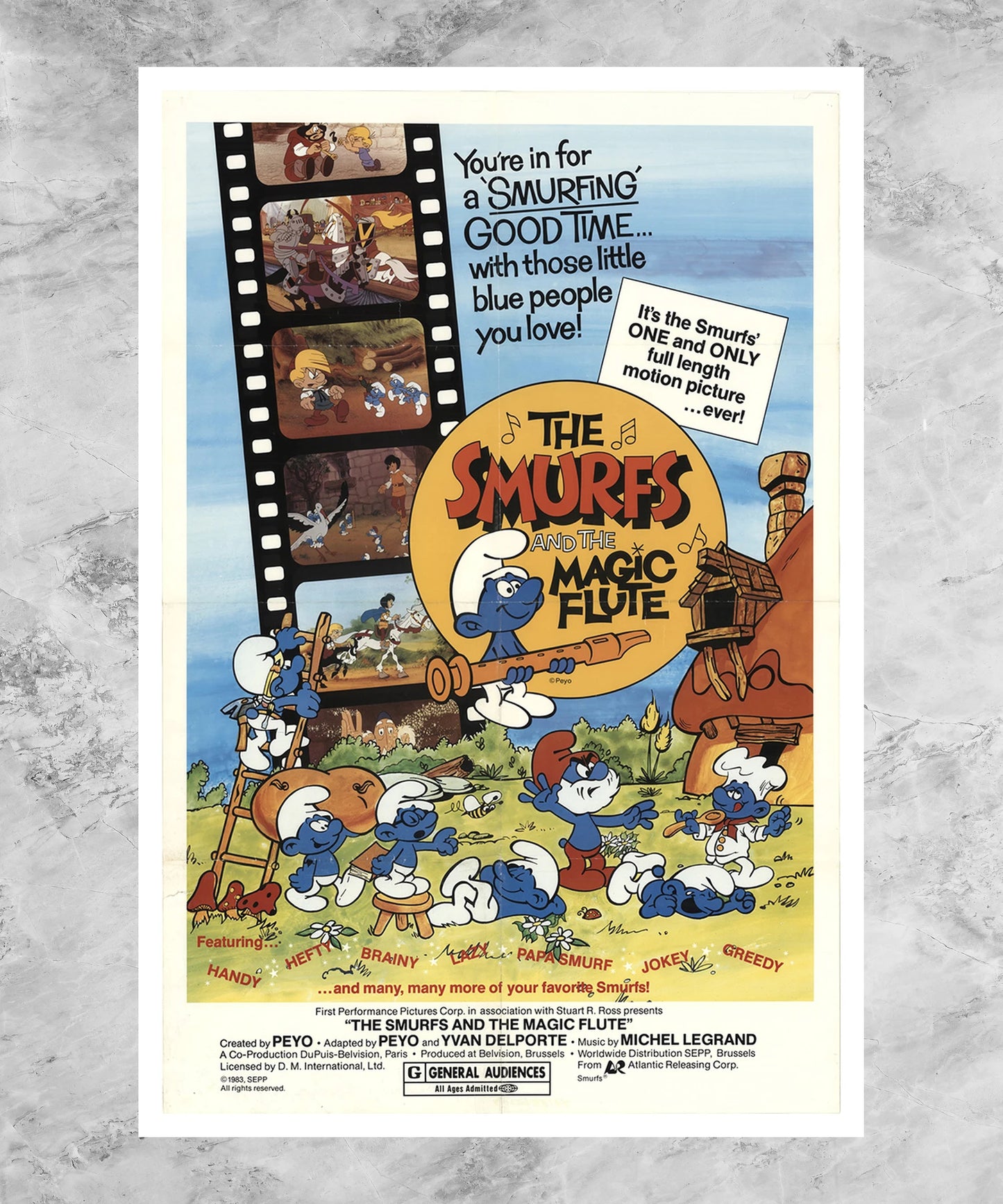La flûte à six schtroumpfs Poster